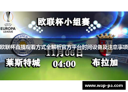 欧联杯直播观看方式全解析官方平台时间设备及注意事项