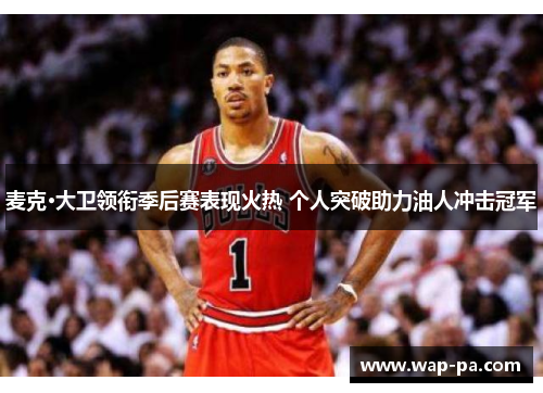 麦克·大卫领衔季后赛表现火热 个人突破助力油人冲击冠军