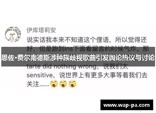 恩佐·费尔南德斯涉种族歧视歌曲引发舆论热议与讨论 恩佐·费尔南德斯涉种族歧视歌曲引发舆论热议与讨论